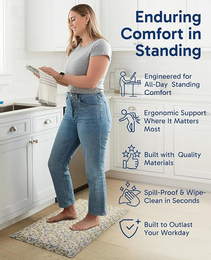 Ophanie Kitchen mats for Floor, 3/4 inch Thick, Kitchen Rugs, 20x39 Anti Fatigue Standing Cushioned Mat, Waterproof, Comfort Ergonomic mat for Office, Home, Sink, Bird Non-Slip Bottom