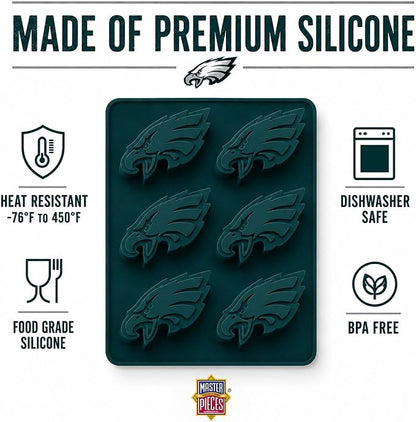 MasterPieces Game Day - FanPans NFL Philadelphia Eagles Silicone Muffin Pan - Dishwasher Safe