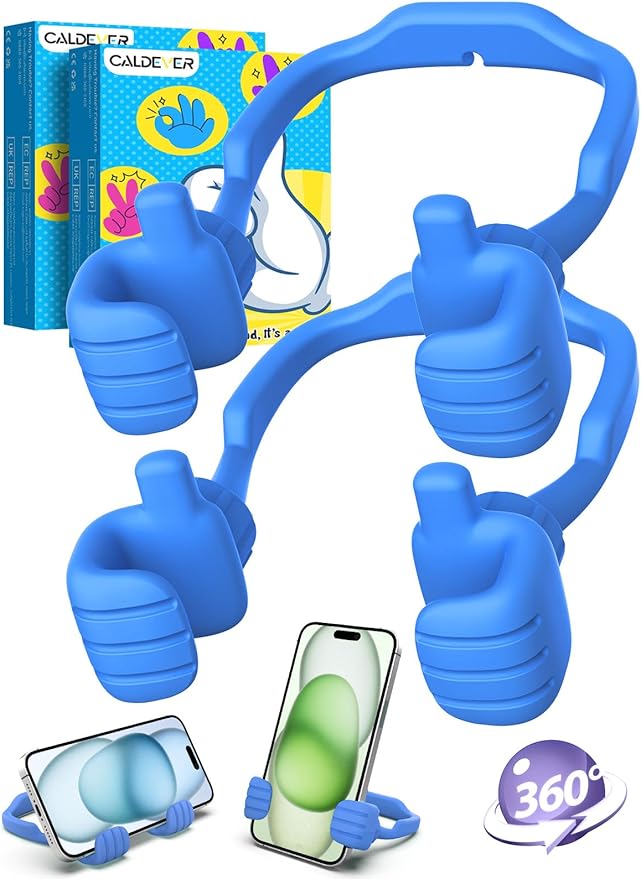 Teen Boys Gifts for Men Adults Fathers Day Cell Phone Stand: UPGRADE Gifts for Kids Son Adjustable Lazy Thumbs Up Phone Holder for Desk Cool Gadgets Fun Gifts ideas for Him Husband Stocking Stuffers