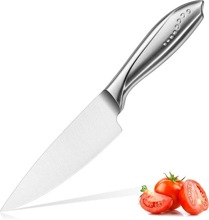 WELLSTAR Chef Knife, 6 Inch Kitchen Chef’s Knife Sharp High Carbon Stainless Steel Cooking Knife for Meat Sushi Vegetable Fruit Cutting Slicing Dicing, Useful Kitchen Gadget