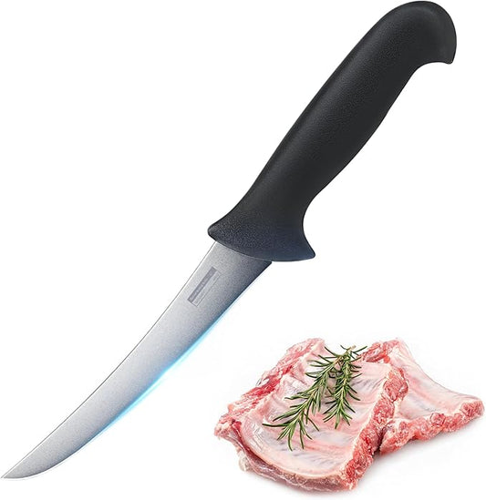 ZHANG XIAO QUAN Fillet Knife 6", High Carbon Stainless Steel Sharp Boning Knife, Ergonomic Handle for Meat and Poultry