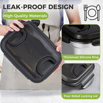 Stainless Steel Food Storage Container – 7500 ML / 254 oz / 32 Cup Large Airtight Meal Prep Container for Roasting Turkey, Chicken, Casserole, Fruits & Parties