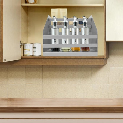 2-Tier Pull Down Cabinet Organizer, 22lbs Capacity, Space-Saving Pull Down Heavy Duty Shelf Organizer, Retractable Kitchen Shelf for Spices & Utensils