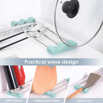 Extendable Over Sink Drying Rack, 3-Bar Telescopic Sink Dish Rack, SUS304 Stainless Steel with Light Cyan Silicone Ends, 10.24-20.47 in Adjustable, 16.5 lb Heat Resistant 428°F, Dishwasher Safe