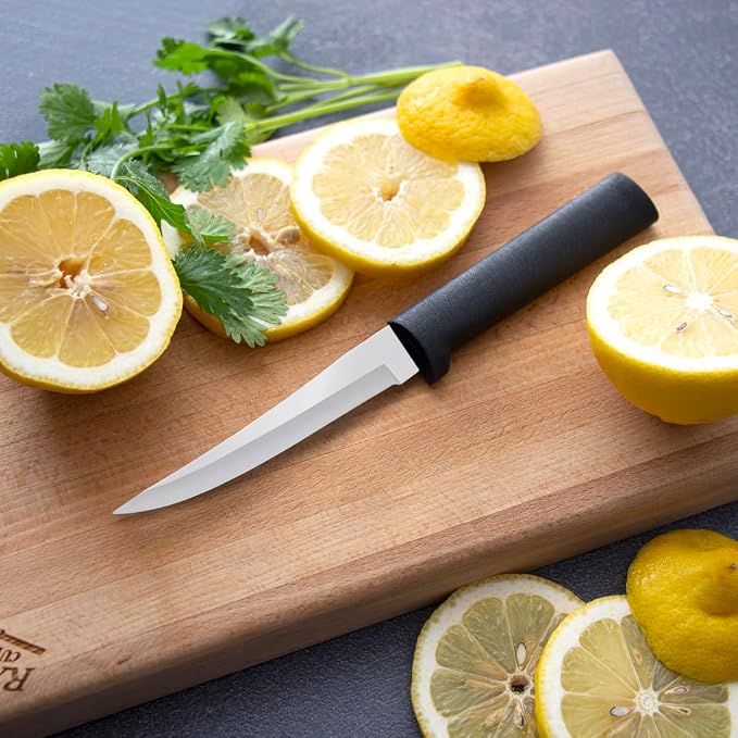 Rada Cutlery Super Parer Knife (W227), 4.38" Stainless Steel Blade, Black Handle