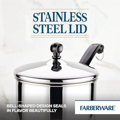 Farberware Classic Stainless Steel 2-Quart Mirror Satin Covered Saucepan,Silver,(Pack of 3)