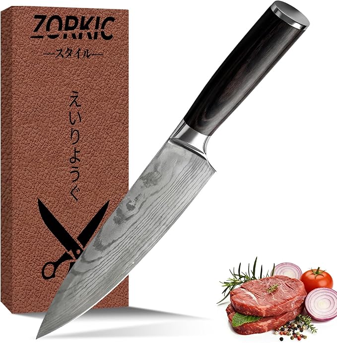 Kitchen Knife, High Carbon Stainless Steel Professional Sharp Chef Knife Set, Japanese Chefs Knives for Home Food Cooking Meat Cutting, Chopping Knife