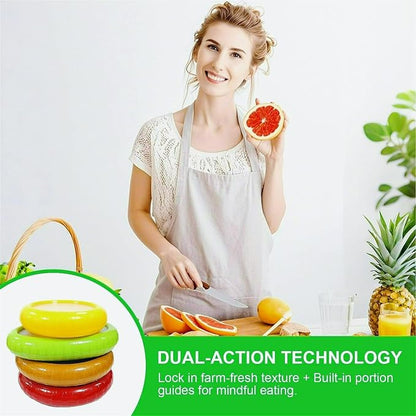 Avocado Saver and Onion Storage - Set of 4 Reusable Storage Containers for Fridge - Ideal for Potatoes, Tomato, Grapes, Garlic, Lemons