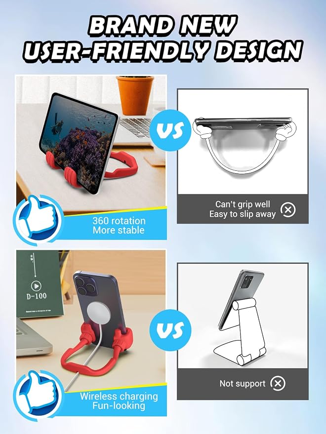 Gifts for Teens Girls Women Mom Wife Cell Phone Holder: Adjustable Thumbs Up Phone Stand Gift for Kids Adults Women Teenage Men Boy Grandma Funny Gadgets Trend Stuff Ideas Stocking Stuffer Gift