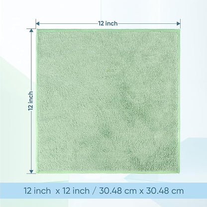 HOMEXCEL Microfiber Washcloths 24 Pack, Highly Absorbent and Soft Face Towel, Multi-Purpose Wash Cloths for Bathroom, Hotel, Spa, Gym, and Kitchen, 12x12 Inch