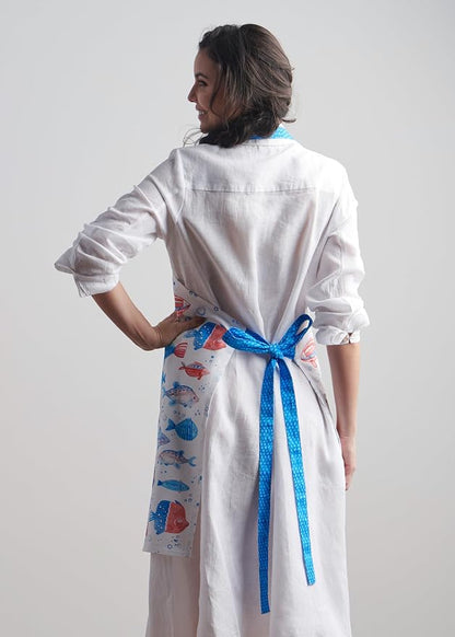Maison d' Hermine 100% Cotton Apron for women with Pocket Kitchen Chef Apron for Men Cooking Spring Summer