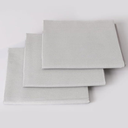 3 Pieces 18 x 21 Inches Cotton Fabric Precut Quilting Fabric Bundles Solid Colors Layer Cakes Quilt Material for DIY Craft Sewing Embroidery (Light Grey)