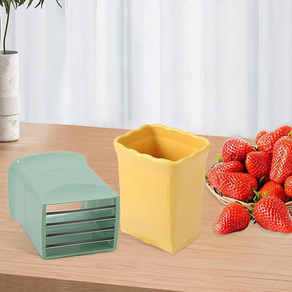 1PCS Fruit Slicer Cup Strawberry Slicer, Cup Slicer Strawberries Cutter Cup, Speed Cutter for Banana Grape Egg Kitchen Portable Slicing Tool