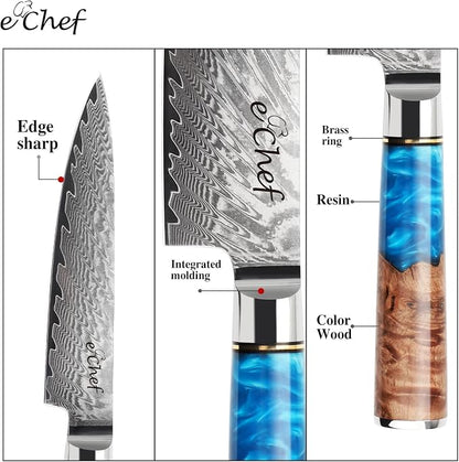5-inch Peeler, Professional Kitchen Knife, Sharp Blade, 67-Layer Damascus VG-10 Steel Core, Comes with Gift Box (5-inch Multifunctional Knife)