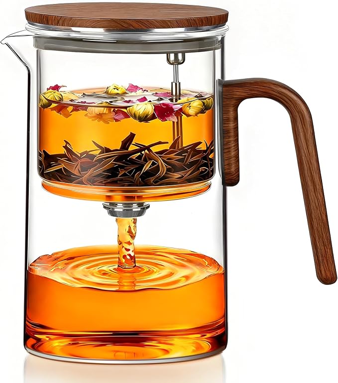 ZENS Magnetic Tea Pot, Enchanted Magic Glass Teapot with Infuser for Loose Leaf Tea Steeper, Mess-Free Magnetic Tea Maker Tea Diffusers for Herbal Tea Lovers Ideal Gifts, 28oz (830 ml)