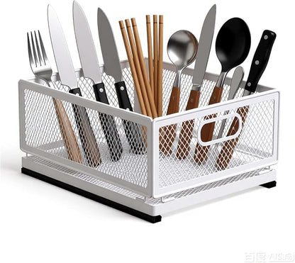 Slide-Out Storage Baskets W9.4"xD11.8"xH6.1" Rustproof Carbon Steel pull out Organizers with Super Strong Adhesive for Home Kitchen Drawers, Shelves, Cabinets