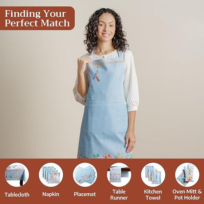 Maison d' Hermine 100% Cotton Apron for women with Pocket Kitchen Chef Apron for Men Cooking Spring Summer
