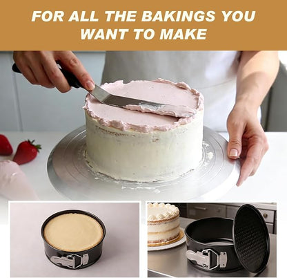6 Pack 6 Inch Springform Pan for Baking, Nonstick Carbon Steel Cheesecake Pan with Removable Bottom, Leakproof Round Cake Pan for Mini Cheesecakes, Pizzas, Quiches