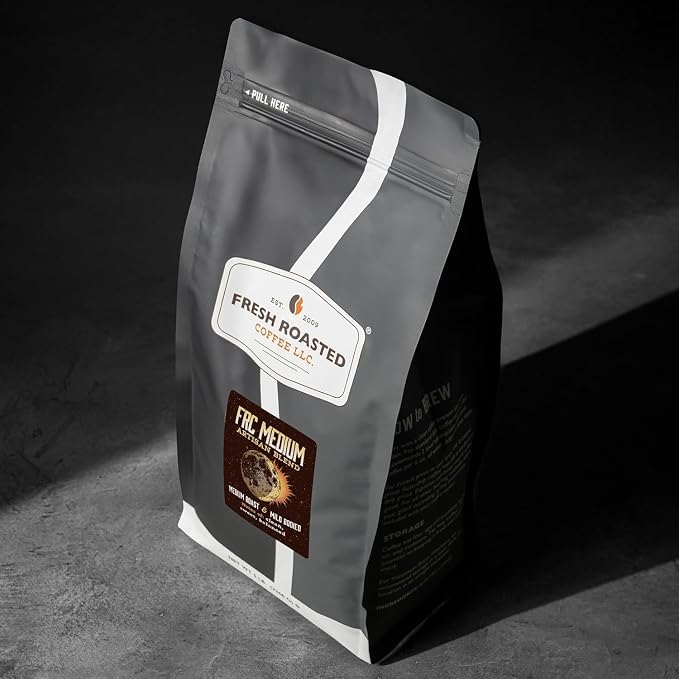 Fresh Roasted Coffee, FRC Medium Roast Blend Whole Bean Coffee, Medium Roast, Kosher, 5 lb (80 oz)