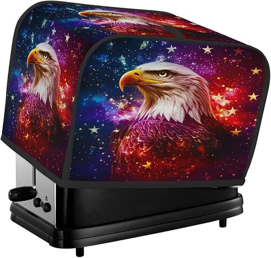 Eagle Galaxy Toaster Cover 2 Slice Wide Slot Washable Kitchen Appliance Covers Fingerprint Bread Machine Dust Cover Small Toaster Oven Accessories Covers Bread Maker Bag Women Gift