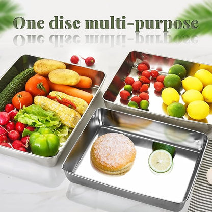 Baking Sheet with Rack Set, Sheet Pan With Rack, Heavy-Duty Stainless Steel Cookie Sheet Baking Pan Tray with Cooling Rack, Non-Toxic Easy to Clean and Dishwasher Safe (14.2x11x2.3 inches)