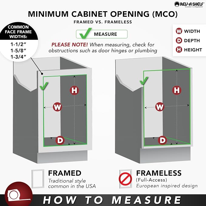 Rev-A-Shelf Wood Base Cabinet Pullout Organizer Accessory for 448 BCSC Series