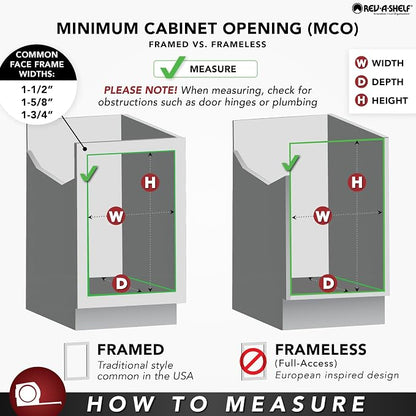 Rev-A-Shelf Wood Base Cabinet Pullout Organizer Accessory for 448 BCSC Series