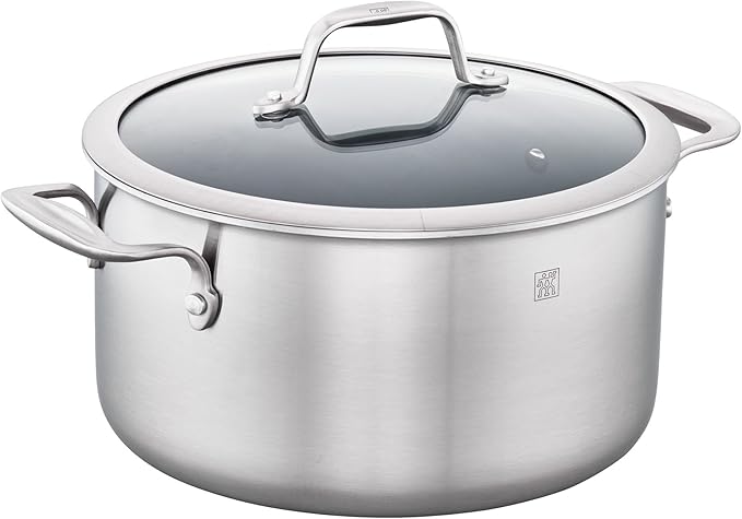 ZWILLING Spirit 3-ply 10-pc Stainless Steel Ceramic Nonstick Pots and Pans Set, Dutch Oven, Fry Pan