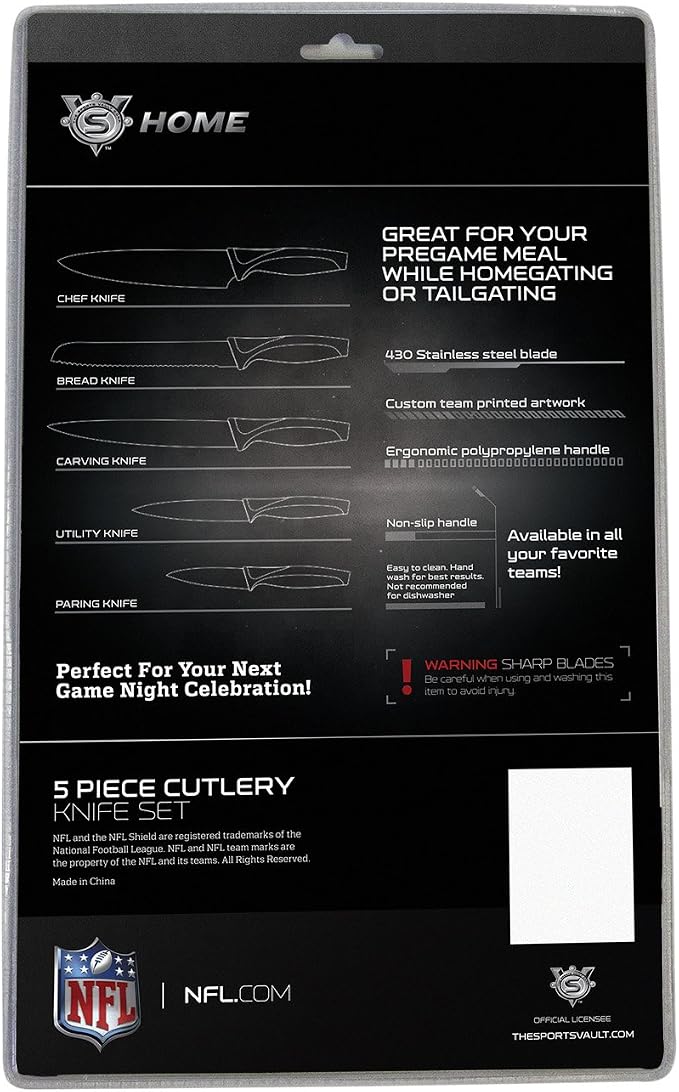 The Sports Vault NFL Seattle Seahawks 5-Piece Kitchen Knife Set