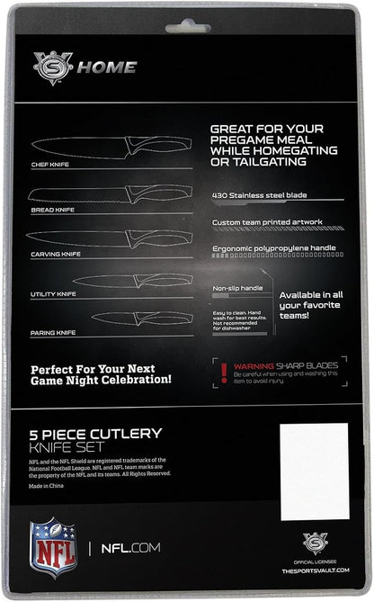 The Sports Vault NFL Seattle Seahawks 5-Piece Kitchen Knife Set