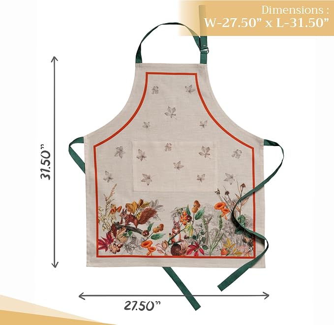 Maison d' Hermine 100% Cotton Apron for women with Pocket Kitchen Chef Apron for Men Cooking Spring Summer