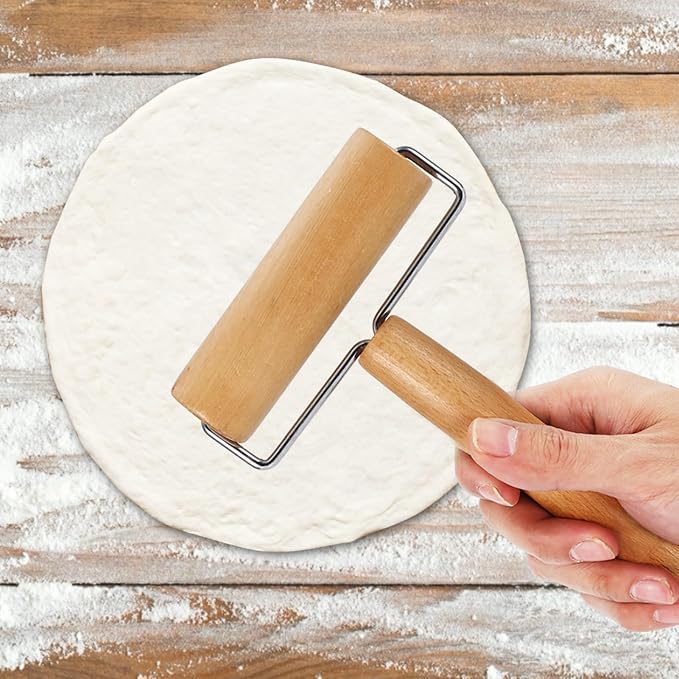 Wooden Small Rolling Pin, Double Heads Pizza Roller, Nonstick Portable Dough Roller for Cookie, Bread, Tortilla, Dumpling, Fondant, Baking, Cooking