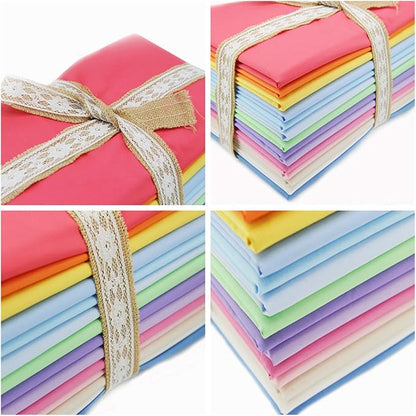 Pre-Cut Fat Quarter Quilting Cotton Twill Light Candy Baby Color Fabric Bundles Craft Cloth DIY for Sewing Crafting 18x20 Inch Rose Flavor