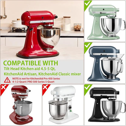 Stand Mixer Mat Compatible with Kitchenaid Bowl Lift 4.5-5 Qt Stand Mixer Kitchenaid Mixer Accessories, Appliance Sliders for Kitchen Appliance Wood Sliding Tray for Stand Mixer