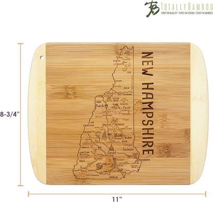 Totally Bamboo A Slice of Life New Hampshire State Serving and Cutting Board, 11" x 8.75"