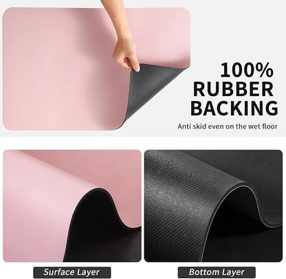 HotLive Coffee Mat - Absorbent Hide Stain Rubber Backed Dish Drying Mat for Kitchen Counter - Bar Mats for Countertops Accessories Fit Under Coffee Maker Espresso Machine