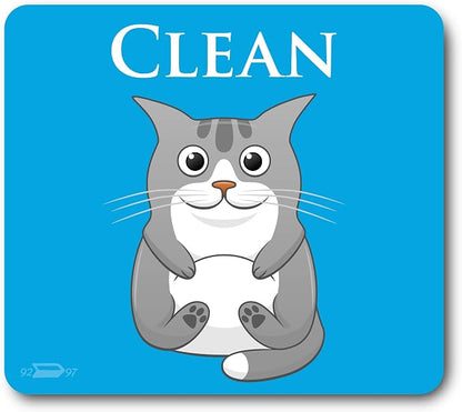 Gray Funny Cat Clean Dirty Dishwasher Magnet, Dishwasher Magnet Clean Dirty Sign, Reversible Funny Dish Washer Refrigerator Sign, Cute Cat Stickers, Double Sided