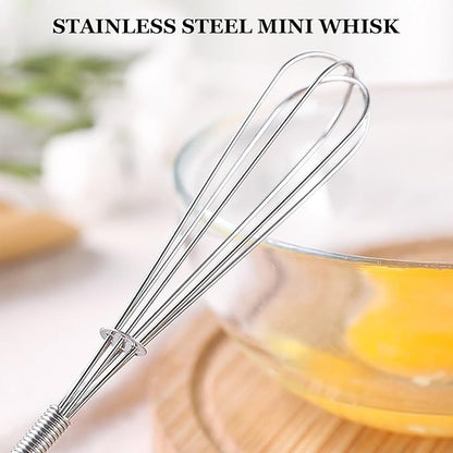 NileHome Mini Whisks Stainless Steel Whisk 7" Kitchen Small Wisk Balloon Wire Tiny Whisks for Cooking, Whisking, Blending, Beating, Stirring
