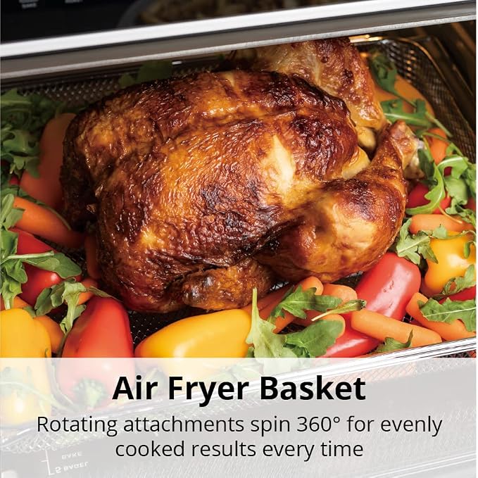 Aria 30 Qt. Touchscreen Toaster Oven with Recipe Book, Brushed Stainless Steel