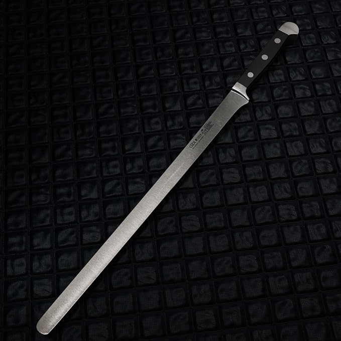 Güde Alpha Series Hand Forged/Sharpened Salmon Slicer, 12-in - Ice Hardened Steel - Made in Solingen, Germany Since 1910