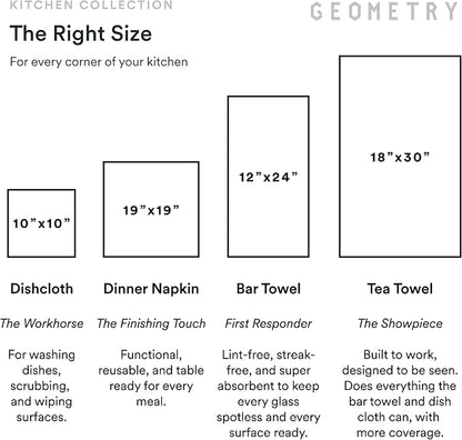 GEOMETRY Kitchen Tea Towels - Quick Dry Microfiber Dish Towels for Kitchen Sunny Lemons, 18" x 30" 1 Pack