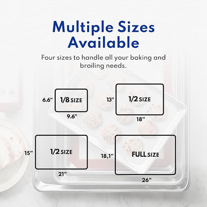New Star Foodservice Commercial-Grade 18-Gauge Aluminum Sheet Pan/Bun Pan, Half Size, 13 x 18 x 1 Inch