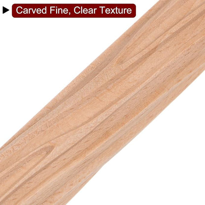 HARFINGTON Wood Clay Roller - 6 Inch Beech Hand Roller With Grain Pattern for Modeling, Pottery, Baking, DIY - Wooden Texture Tool