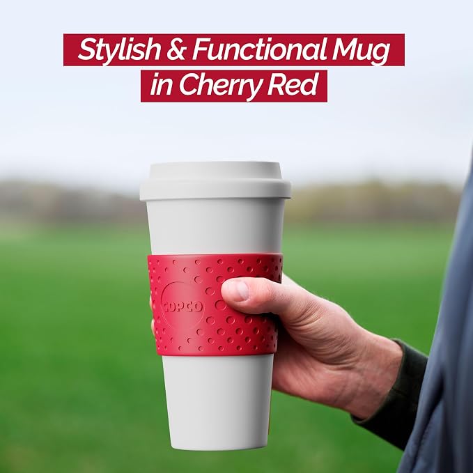 Copco Acadia Travel Mug, 16-Ounce, Cherry Red