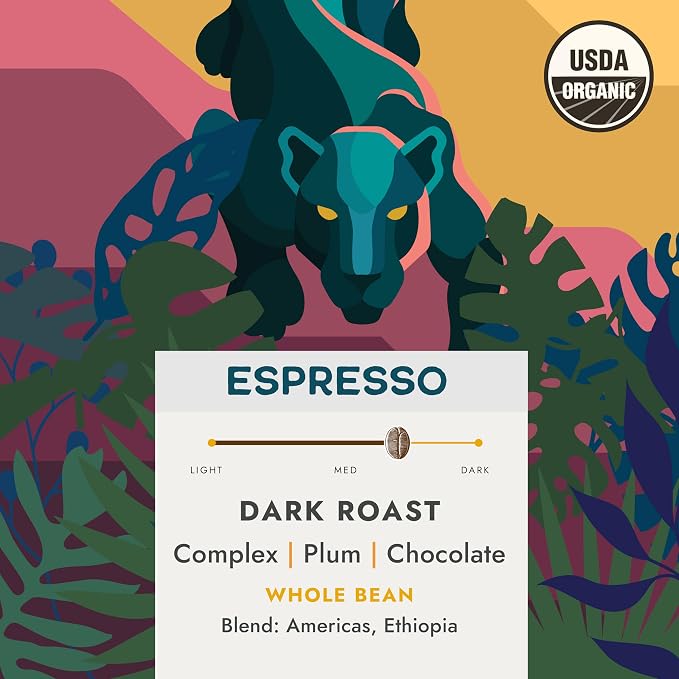 Pachamama Organic Coffee - Espresso Beans - Dark Roast Whole Bean Coffee - 2 lb - Farmer Owned & Regenerative