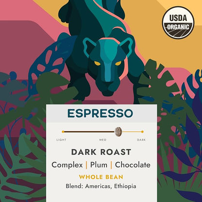 Pachamama Organic Coffee - Espresso Beans - Dark Roast Whole Bean Coffee - 2 lb - Farmer Owned & Regenerative