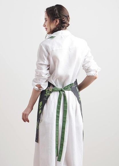 Maison d' Hermine 100% Cotton Apron for women with Pocket Kitchen Chef Apron for Men Cooking Spring Summer