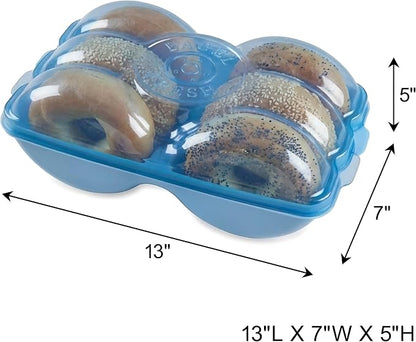 Touch Up Cup Bagel Fresh Holder Container Bread Storage Keeper Saver, Airtight and Reusable, BPA-Free, As Seen On Shark Tank Products, Pack of 1, Holds 6 Bagels
