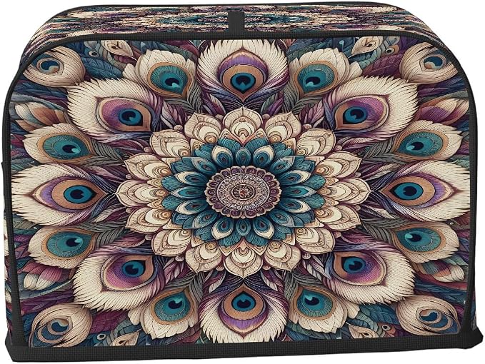 2 Slice Abstract Ethnic Mandala Toaster Cover Waterproof Dust Fingerprint Bread Machine Cover Washable Kitchen Appliance Protector For Home Kitchen Bakeware Table Decor Women Gifts