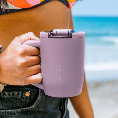 BrüMate Müv - 15oz 100% Leak Proof Insulated Coffee Mug with Handle & Lid - Stainless Steel Coffee Travel Mug - Double Walled Coffee Cup (Sage)